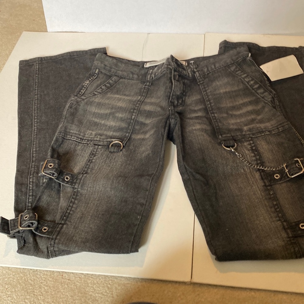 Express Gray Straight Leg Jeans